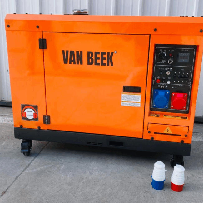 Diesel Vb Generador Diésel Trifásico van Beek 9 KW - van Beek Rentals